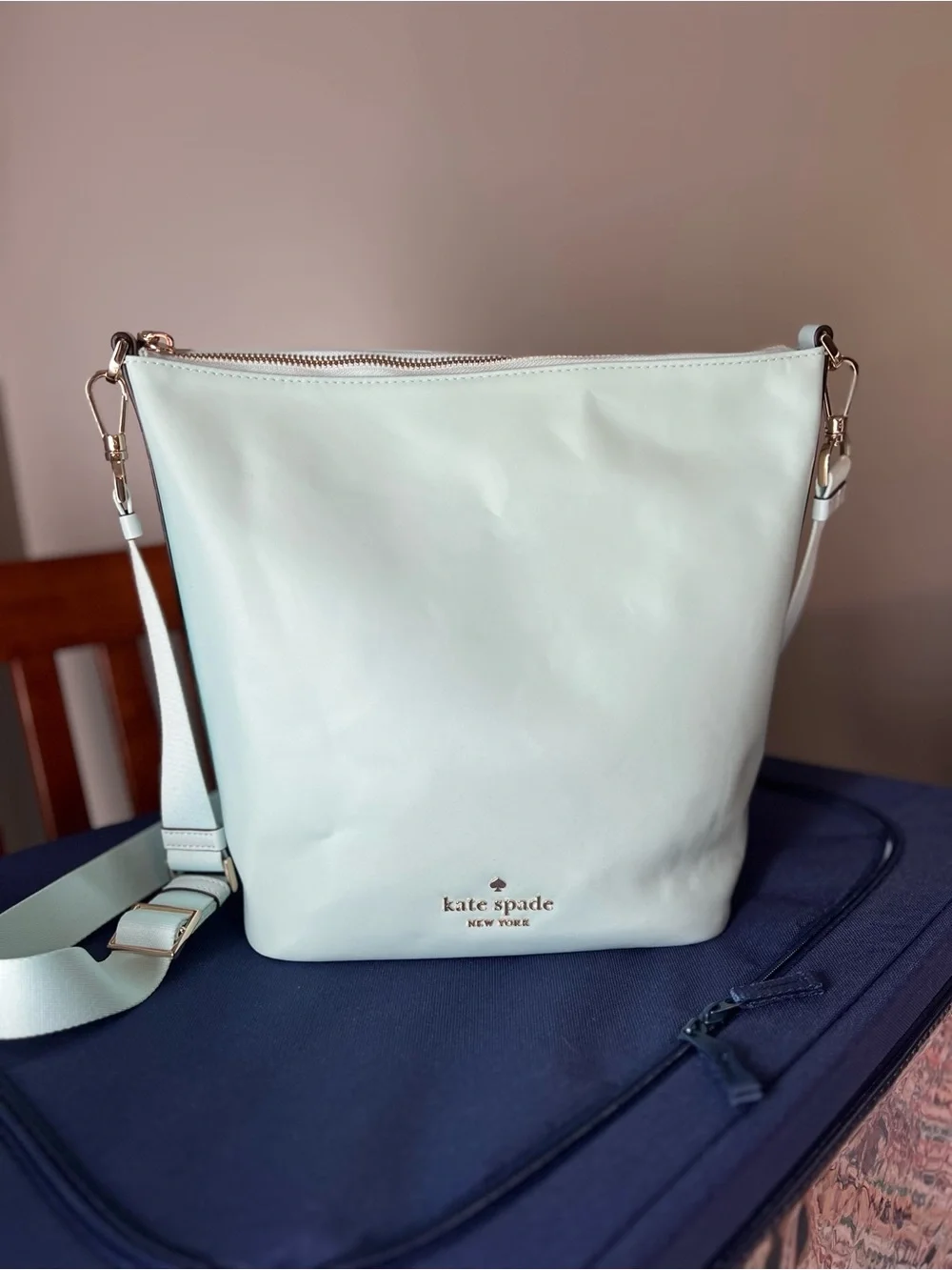 kate spade Mint Leather Bucket Crossbody Bag